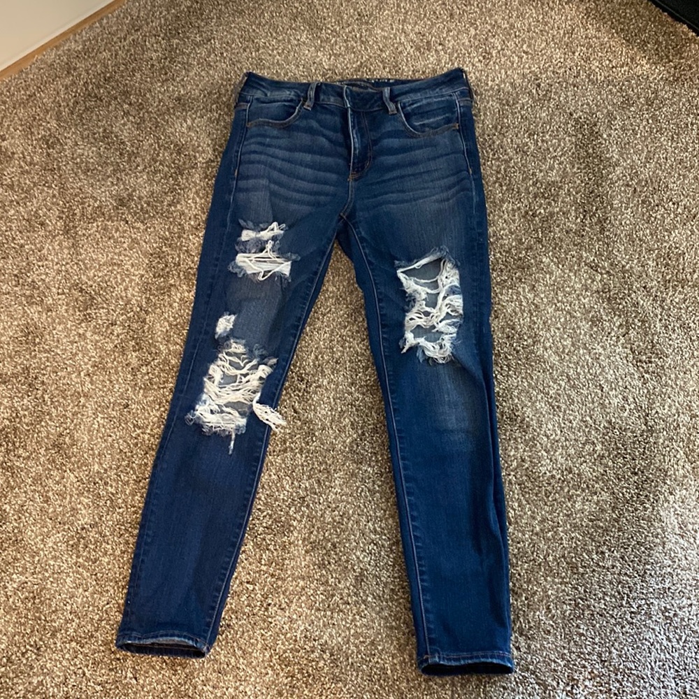 Womens American Eagle ripped jeggings